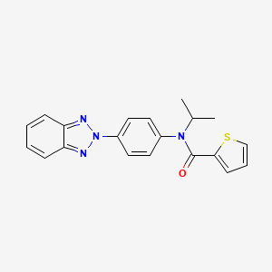 molecular formula C20H18N4OS B6056859 N-[4-(2H-1,2,3-benzotriazol-2-yl)phenyl]-N-isopropylthiophene-2-carboxamide 