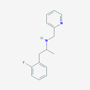 molecular formula C15H17FN2 B6056896 1-(2-fluorophenyl)-N-(2-pyridinylmethyl)-2-propanamine 