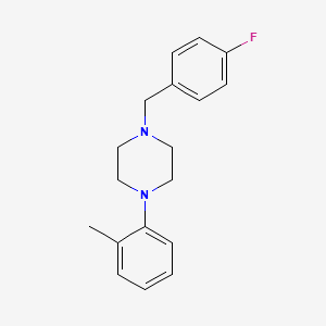 molecular formula C18H21FN2 B6056900 1-(4-fluorobenzyl)-4-(2-methylphenyl)piperazine 