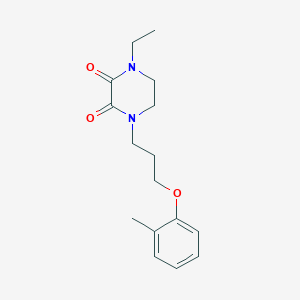 molecular formula C16H22N2O3 B6056906 1-ethyl-4-[3-(2-methylphenoxy)propyl]-2,3-piperazinedione 