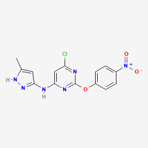molecular formula C14H11ClN6O3 B605691 Autophinib CAS No. 1644443-47-9