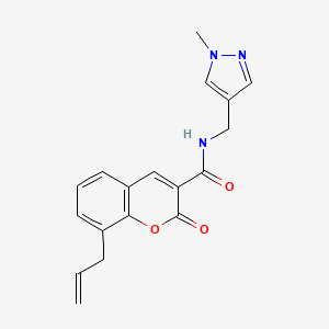 molecular formula C18H17N3O3 B6056914 8-allyl-N-[(1-methyl-1H-pyrazol-4-yl)methyl]-2-oxo-2H-chromene-3-carboxamide 