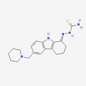 molecular formula C19H25N5S B6056918 6-(piperidin-1-ylmethyl)-2,3,4,9-tetrahydro-1H-carbazol-1-one thiosemicarbazone 