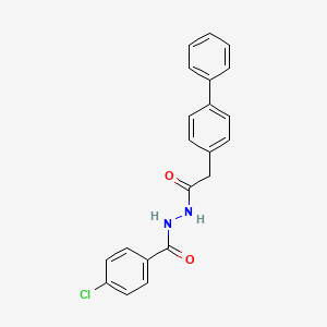 molecular formula C21H17ClN2O2 B6056919 N'-(4-biphenylylacetyl)-4-chlorobenzohydrazide 