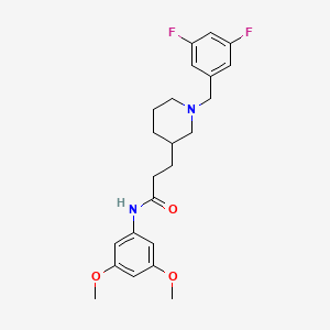molecular formula C23H28F2N2O3 B6056921 3-[1-(3,5-difluorobenzyl)-3-piperidinyl]-N-(3,5-dimethoxyphenyl)propanamide 