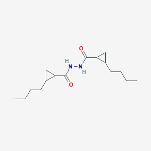 molecular formula C16H28N2O2 B6056933 2-butyl-N'-[(2-butylcyclopropyl)carbonyl]cyclopropanecarbohydrazide 