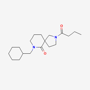 molecular formula C19H32N2O2 B6056950 2-butyryl-7-(cyclohexylmethyl)-2,7-diazaspiro[4.5]decan-6-one 