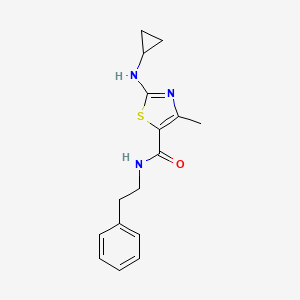 molecular formula C16H19N3OS B6056957 2-(cyclopropylamino)-4-methyl-N-(2-phenylethyl)-1,3-thiazole-5-carboxamide 