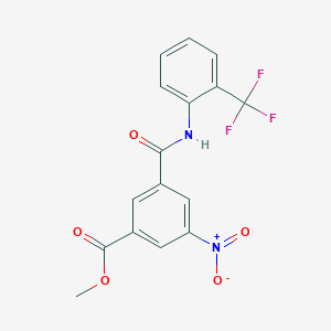 molecular formula C16H11F3N2O5 B6056959 methyl 3-nitro-5-({[2-(trifluoromethyl)phenyl]amino}carbonyl)benzoate 