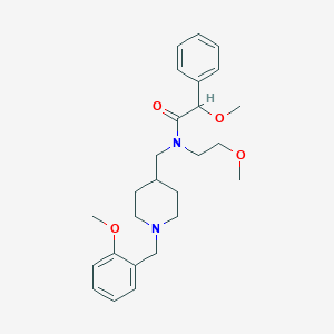 molecular formula C26H36N2O4 B6056984 2-methoxy-N-{[1-(2-methoxybenzyl)-4-piperidinyl]methyl}-N-(2-methoxyethyl)-2-phenylacetamide 