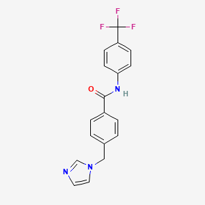 molecular formula C18H14F3N3O B6056990 4-(1H-imidazol-1-ylmethyl)-N-[4-(trifluoromethyl)phenyl]benzamide 