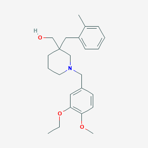 molecular formula C24H33NO3 B6057025 [1-(3-ethoxy-4-methoxybenzyl)-3-(2-methylbenzyl)-3-piperidinyl]methanol 