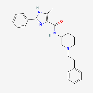 molecular formula C24H28N4O B6057031 5-methyl-2-phenyl-N-[1-(2-phenylethyl)-3-piperidinyl]-1H-imidazole-4-carboxamide 