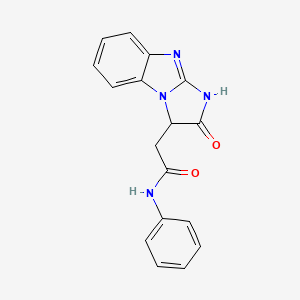 molecular formula C17H14N4O2 B6057050 2-(2-oxo-2,3-dihydro-1H-imidazo[1,2-a]benzimidazol-3-yl)-N-phenylacetamide 