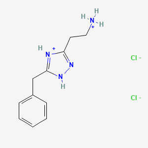 molecular formula C11H16Cl2N4 B6057057 [2-(5-benzyl-1H-1,2,4-triazol-3-yl)ethyl]amine dihydrochloride 