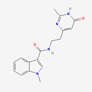 1-methyl-N-[2-(2-methyl-6-oxo-1,6-dihydropyrimidin-4-yl)ethyl]-1H-indole-3-carboxamide