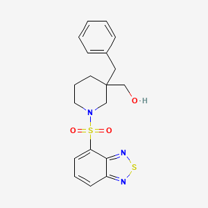 molecular formula C19H21N3O3S2 B6057106 [1-(2,1,3-benzothiadiazol-4-ylsulfonyl)-3-benzyl-3-piperidinyl]methanol 