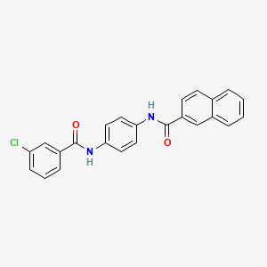 molecular formula C24H17ClN2O2 B6057119 N-{4-[(3-chlorobenzoyl)amino]phenyl}-2-naphthamide 