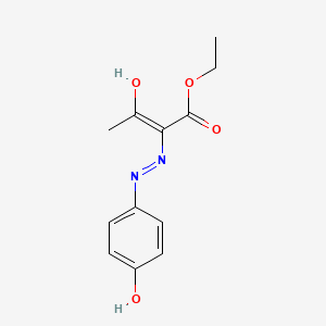 molecular formula C12H14N2O4 B6057124 ethyl 2-[(4-hydroxyphenyl)hydrazono]-3-oxobutanoate 