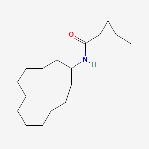 molecular formula C17H31NO B6057141 N-cyclododecyl-2-methylcyclopropanecarboxamide 
