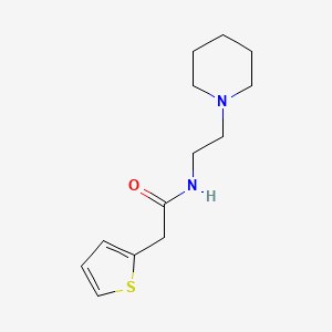 N-[2-(1-piperidinyl)ethyl]-2-(2-thienyl)acetamide