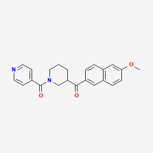 molecular formula C23H22N2O3 B6057166 (1-isonicotinoyl-3-piperidinyl)(6-methoxy-2-naphthyl)methanone 