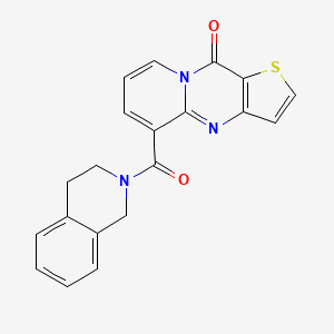molecular formula C20H15N3O2S B6057183 5-(3,4-dihydro-2(1H)-isoquinolinylcarbonyl)-10H-pyrido[1,2-a]thieno[3,2-d]pyrimidin-10-one 