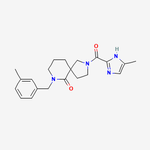 molecular formula C21H26N4O2 B6057216 7-(3-methylbenzyl)-2-[(4-methyl-1H-imidazol-2-yl)carbonyl]-2,7-diazaspiro[4.5]decan-6-one 