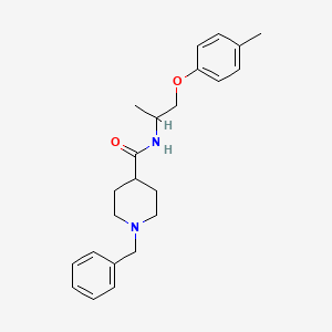 molecular formula C23H30N2O2 B6057229 1-benzyl-N-[1-methyl-2-(4-methylphenoxy)ethyl]-4-piperidinecarboxamide 