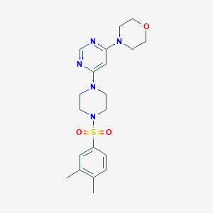 molecular formula C20H27N5O3S B6057231 4-(6-{4-[(3,4-dimethylphenyl)sulfonyl]-1-piperazinyl}-4-pyrimidinyl)morpholine 
