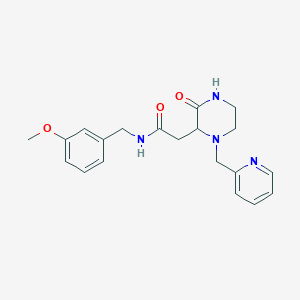 molecular formula C20H24N4O3 B6057247 N-(3-methoxybenzyl)-2-[3-oxo-1-(2-pyridinylmethyl)-2-piperazinyl]acetamide 