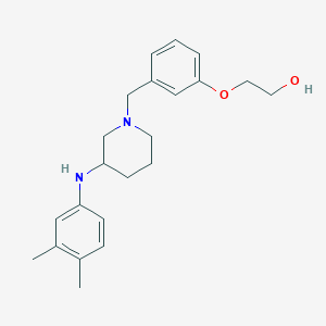 molecular formula C22H30N2O2 B6057290 2-[3-({3-[(3,4-dimethylphenyl)amino]-1-piperidinyl}methyl)phenoxy]ethanol 