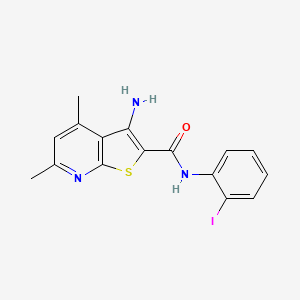 3-amino-N-(2-iodophenyl)-4,6-dimethylthieno[2,3-b]pyridine-2-carboxamide