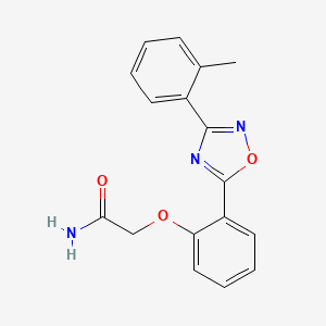 molecular formula C17H15N3O3 B6057312 2-{2-[3-(2-methylphenyl)-1,2,4-oxadiazol-5-yl]phenoxy}acetamide 