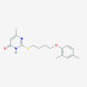 molecular formula C17H22N2O2S B6057317 2-{[4-(2,4-dimethylphenoxy)butyl]thio}-6-methyl-4-pyrimidinol 