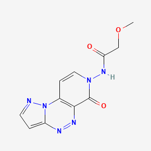 molecular formula C11H10N6O3 B6057319 2-methoxy-N-(6-oxopyrazolo[5,1-c]pyrido[4,3-e][1,2,4]triazin-7(6H)-yl)acetamide 