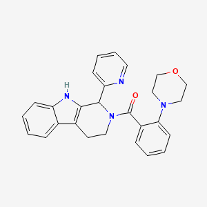 molecular formula C27H26N4O2 B6057332 2-[2-(4-morpholinyl)benzoyl]-1-(2-pyridinyl)-2,3,4,9-tetrahydro-1H-beta-carboline 