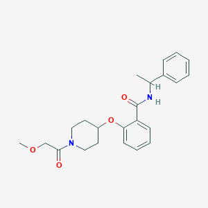 2-{[1-(methoxyacetyl)-4-piperidinyl]oxy}-N-(1-phenylethyl)benzamide