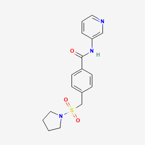 molecular formula C17H19N3O3S B6057353 N-3-pyridinyl-4-[(1-pyrrolidinylsulfonyl)methyl]benzamide 
