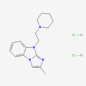 molecular formula C17H24Cl2N4 B6057374 2-methyl-9-[2-(1-piperidinyl)ethyl]-9H-imidazo[1,2-a]benzimidazole dihydrochloride 