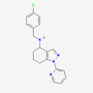 molecular formula C19H19ClN4 B6057407 N-(4-chlorobenzyl)-1-(2-pyridinyl)-4,5,6,7-tetrahydro-1H-indazol-4-amine 