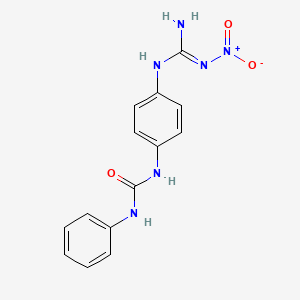 molecular formula C14H14N6O3 B6057411 N-(4-{[amino(nitroimino)methyl]amino}phenyl)-N'-phenylurea 
