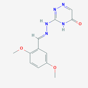 molecular formula C12H13N5O3 B6057416 2,5-dimethoxybenzaldehyde (5-oxo-4,5-dihydro-1,2,4-triazin-3-yl)hydrazone 