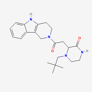 molecular formula C22H30N4O2 B6057440 4-(2,2-dimethylpropyl)-3-[2-oxo-2-(1,3,4,5-tetrahydro-2H-pyrido[4,3-b]indol-2-yl)ethyl]-2-piperazinone 
