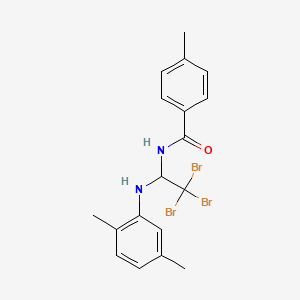 4-methyl-N-{2,2,2-tribromo-1-[(2,5-dimethylphenyl)amino]ethyl}benzamide