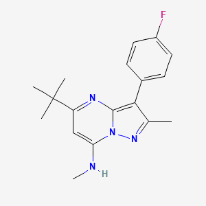 molecular formula C18H21FN4 B6057462 5-tert-butyl-3-(4-fluorophenyl)-N,2-dimethylpyrazolo[1,5-a]pyrimidin-7-amine 
