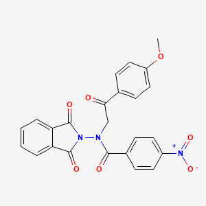 molecular formula C24H17N3O7 B6057468 N-(1,3-dioxo-1,3-dihydro-2H-isoindol-2-yl)-N-[2-(4-methoxyphenyl)-2-oxoethyl]-4-nitrobenzamide 