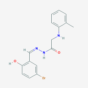 molecular formula C16H16BrN3O2 B6057487 N'-(5-bromo-2-hydroxybenzylidene)-2-[(2-methylphenyl)amino]acetohydrazide 
