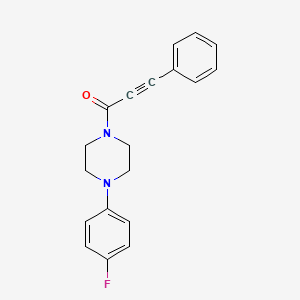 molecular formula C19H17FN2O B6057518 1-(4-fluorophenyl)-4-(3-phenyl-2-propynoyl)piperazine CAS No. 588674-27-5
