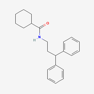 molecular formula C22H27NO B6057533 N-(3,3-diphenylpropyl)cyclohexanecarboxamide CAS No. 6126-24-5